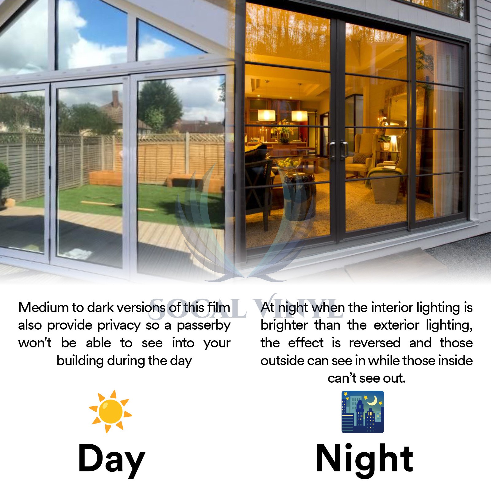 Silver Chrome Window Tint One Way Mirror Film UV Heat Reflective Home Office DIY