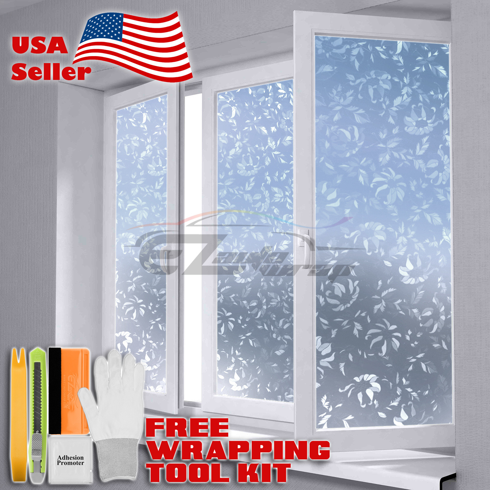 48″x60″ Frosted Film Glass Home Bathroom Window Security Privacy Sticker #4001