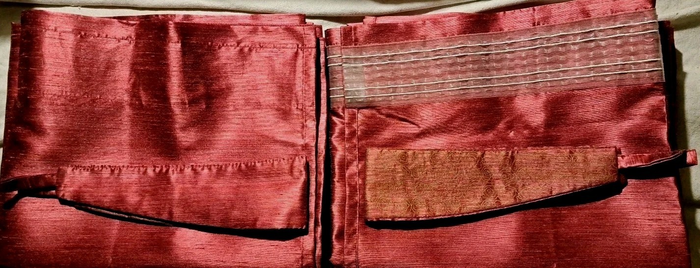 Faux Silk Chantung Textured Draperies-one pair
