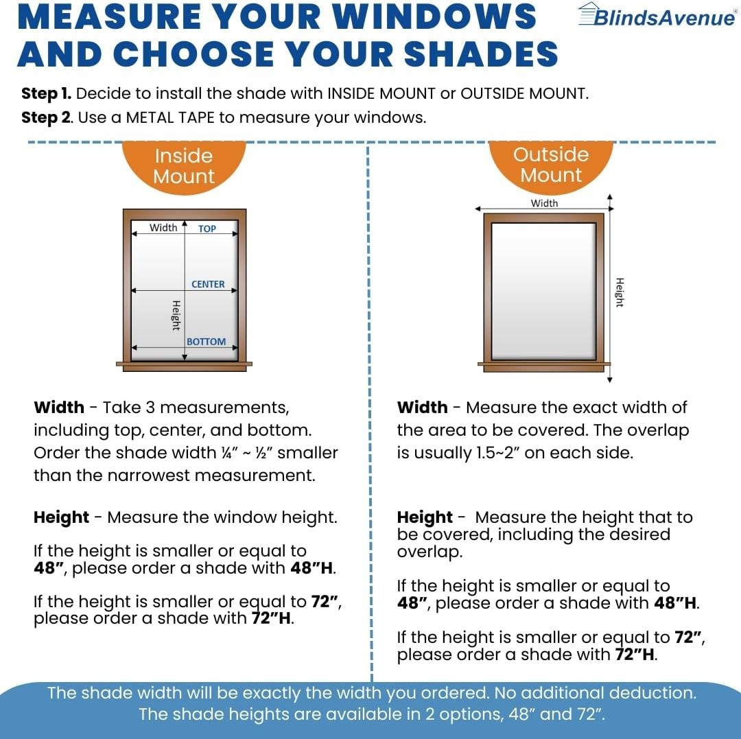 BlindsAvenue 34.5×72 Cordless Cellular Shade – 9/16″ Single Cell Light Filtering