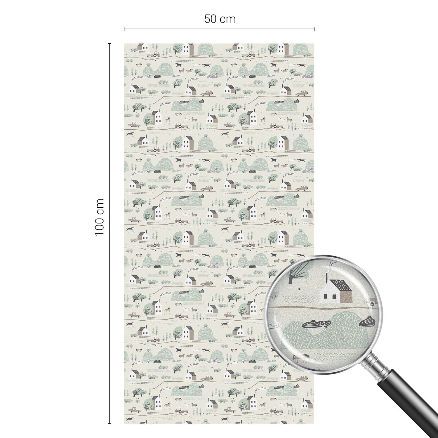 Frosted Glass Film Total Privacy An Idyllic Village Architecture Beige