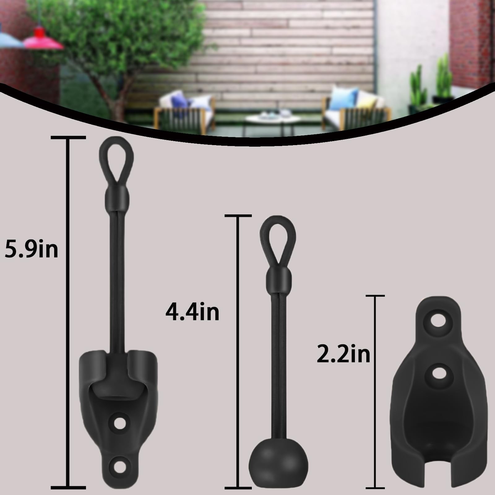 Outdoor Roller Shade Replacement Brackets End Caps Hardware Kit 2-Pack Universal