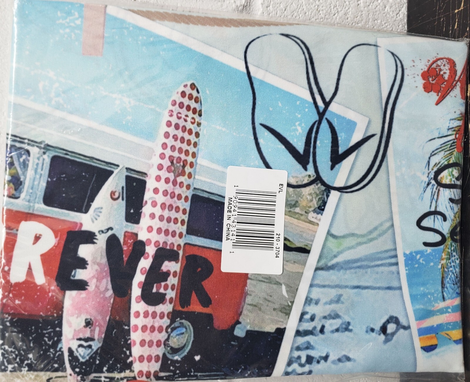 1 Fabric Printed Valance (18″x60″)(no tiers) HUNTINGTON BEACH POSTCARDS, LK