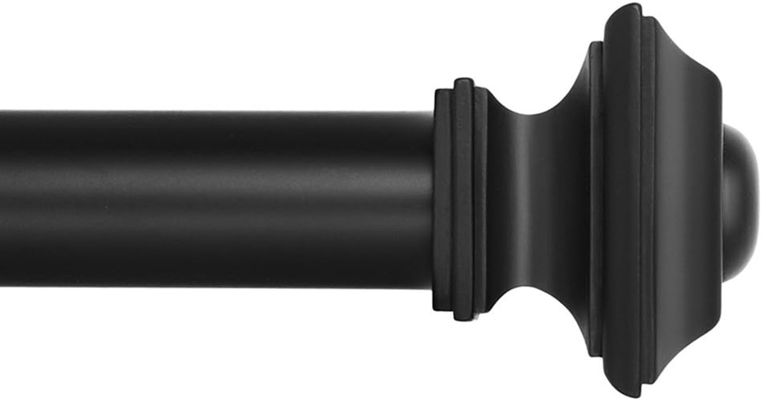 Drapery Treatment Window Curtain Rod – Square Design 1 1/8 Rod. 48 to 86 Inch. B
