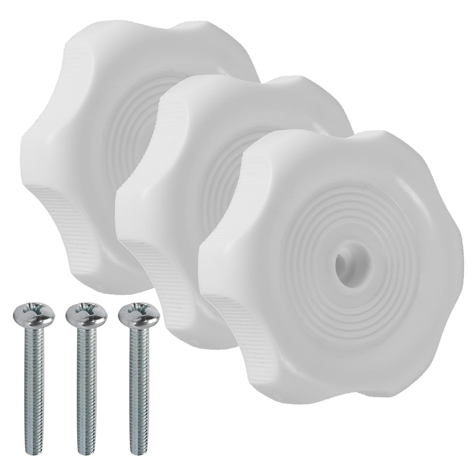 Aussio (3-Pack, White 1″ Shaft RV Window and Vent Knob Interior Hardware Camp…