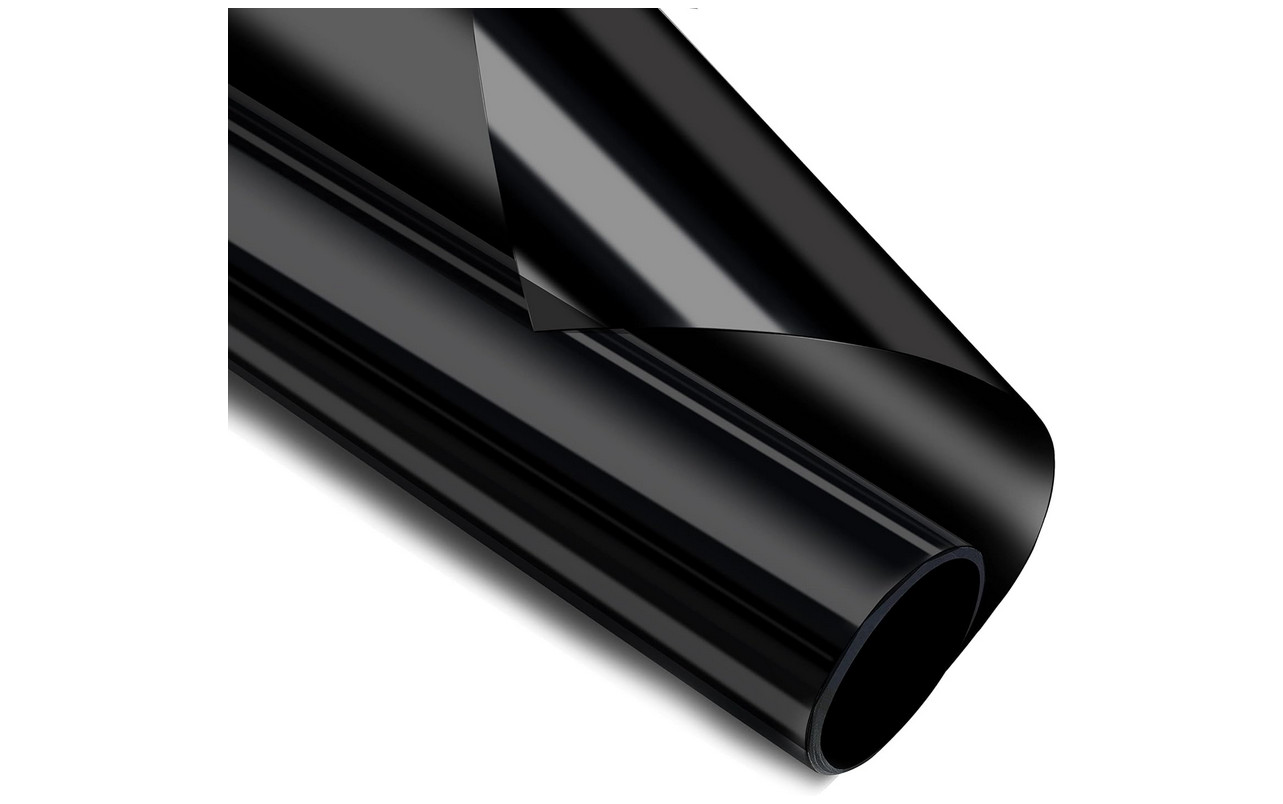 Black Window Tint Privacy Film HY 3% 30″ in x 13′ ft Static Clings Reflective
