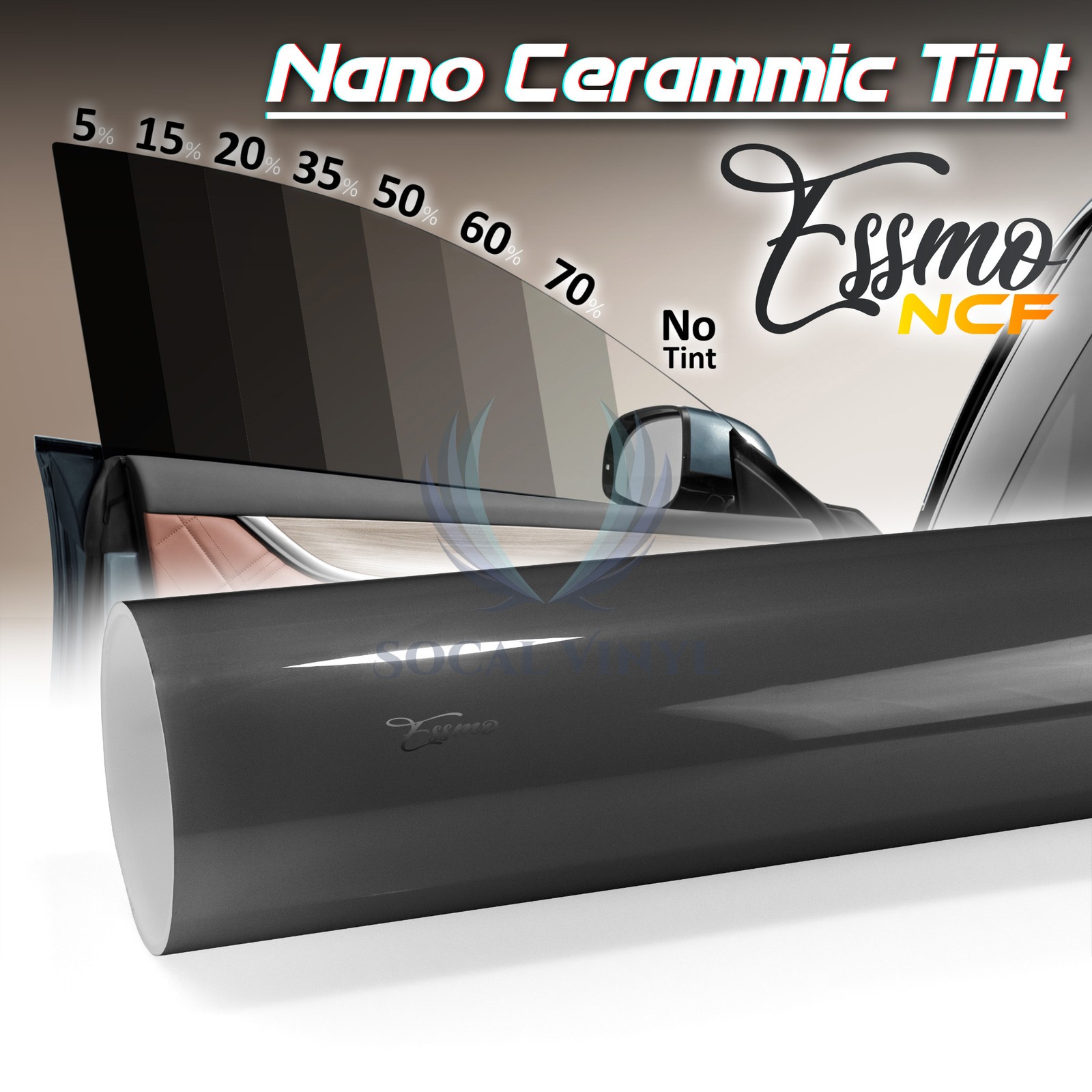 ESSMO Nano Ceramic Window Tint Film 20″ inches Width Car Home UV Heat Protection