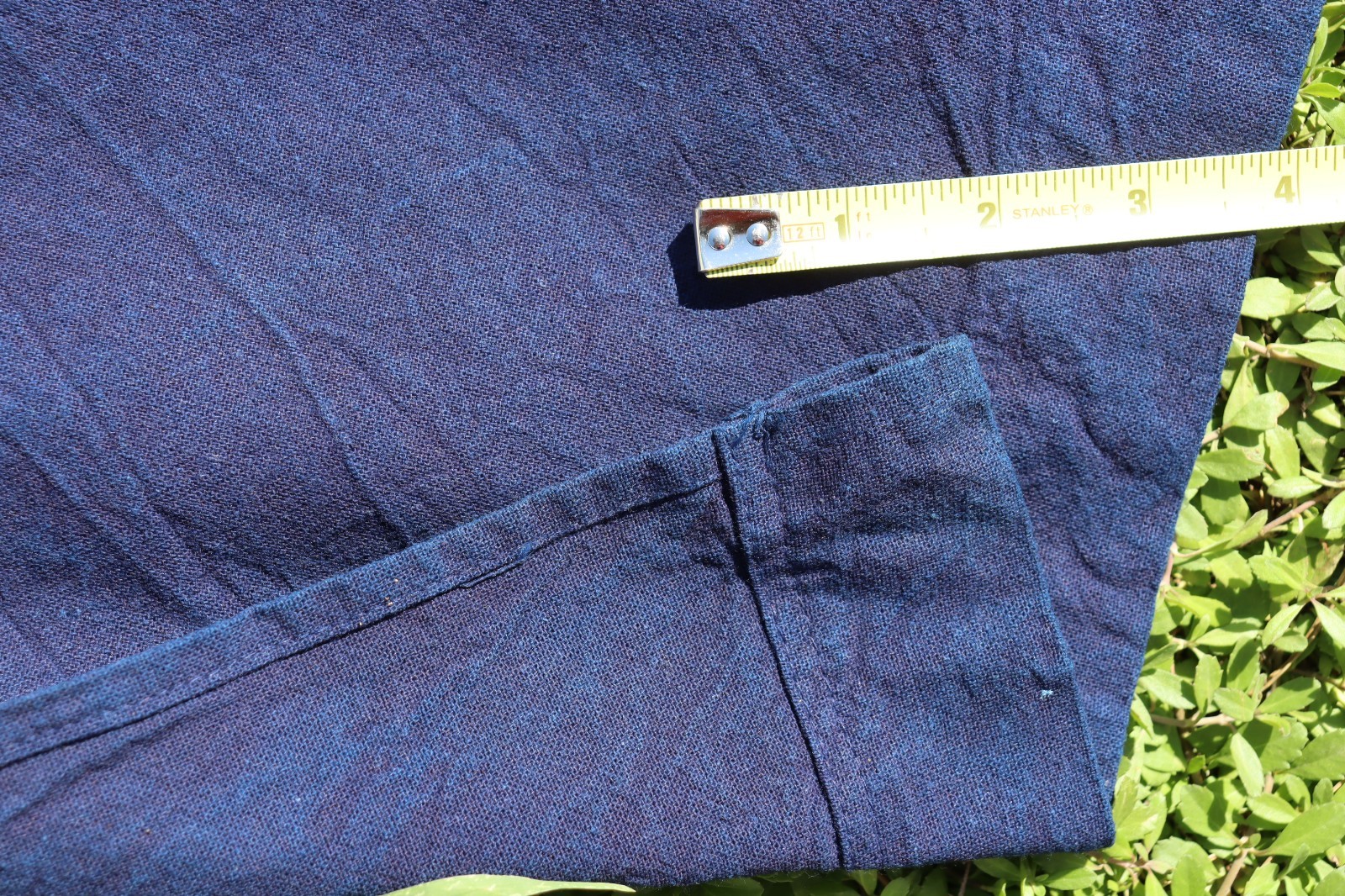 Vintage Japanese Shibori Noren Natural Tie-Dye Indigo Cotton Door Way Curtain