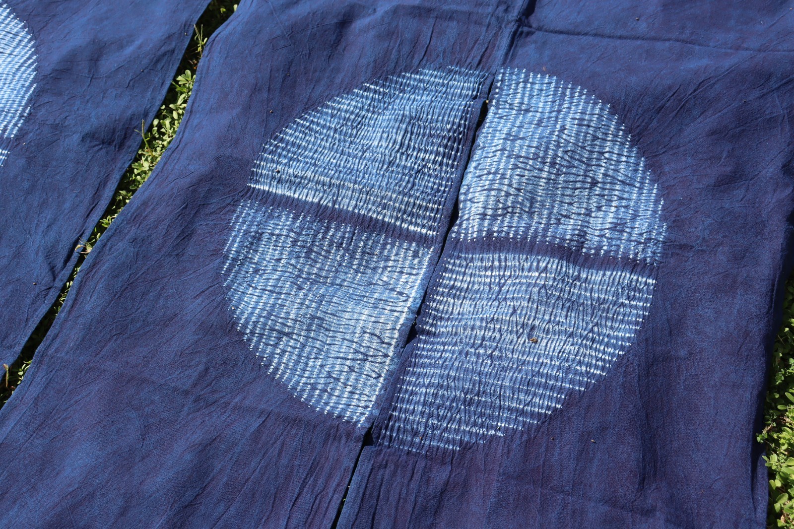 Vintage Japanese Shibori Noren Natural Tie-Dye Indigo Cotton Door Way Curtain