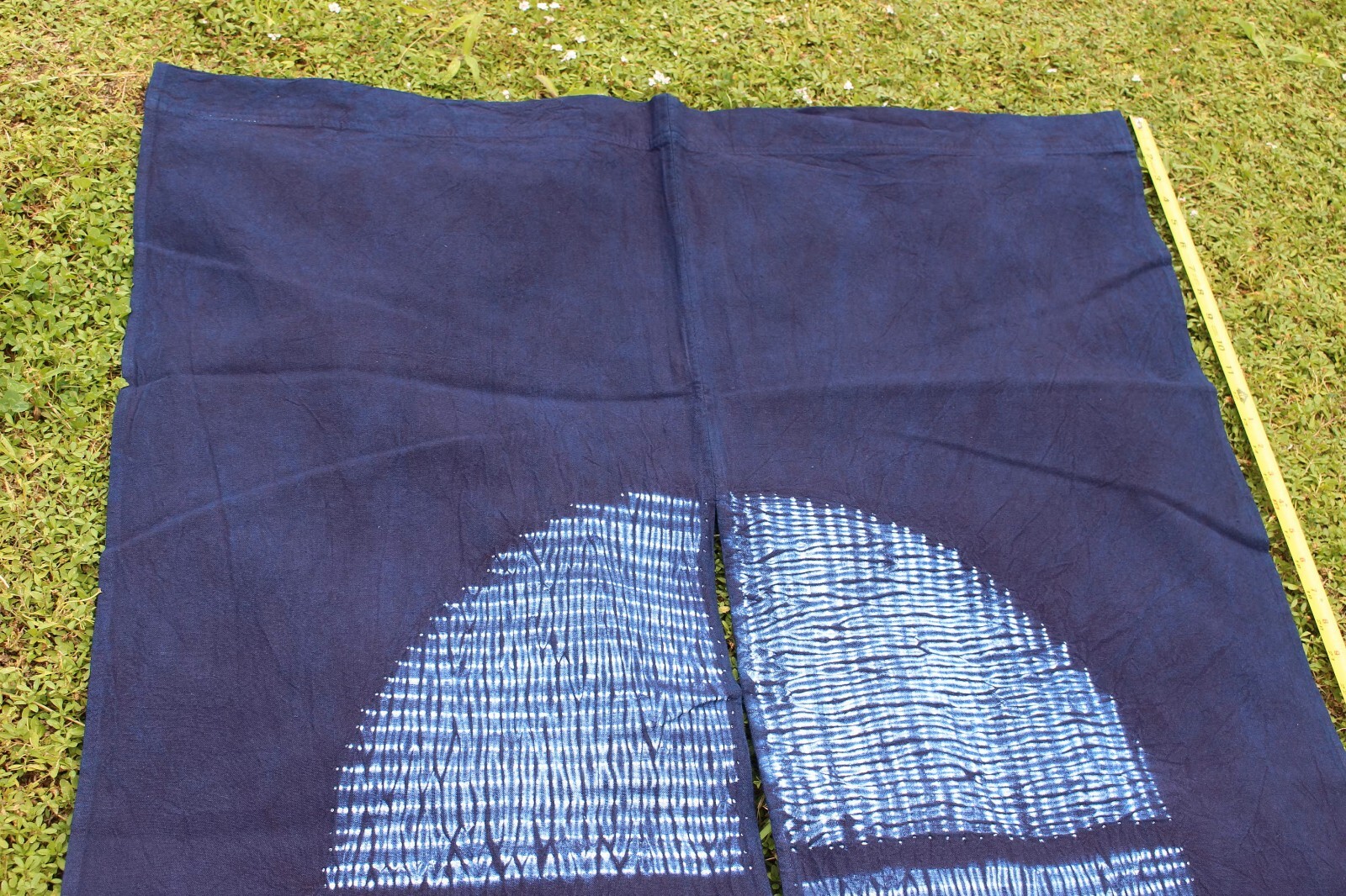 Vintage Japanese Shibori Noren Natural Tie-Dye Indigo Cotton Door Way Curtain