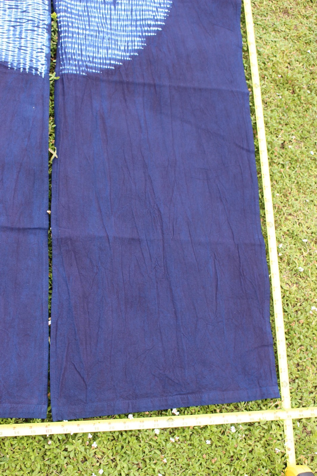 Vintage Japanese Shibori Noren Natural Tie-Dye Indigo Cotton Door Way Curtain