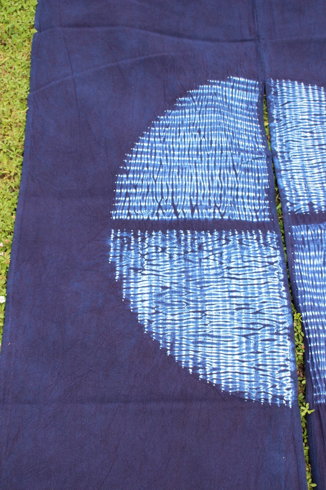 Vintage Japanese Shibori Noren Natural Tie-Dye Indigo Cotton Door Way Curtain