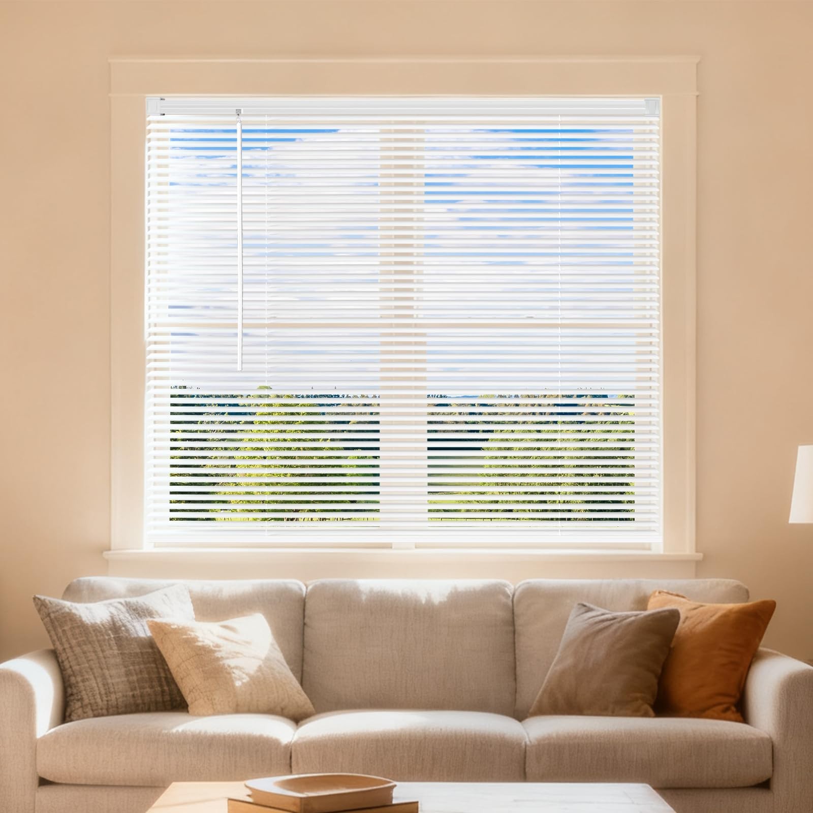 Cordless 1″ Mini Venetian Blinds for Indoor Windows – 22″W x 36″H, Easy Install