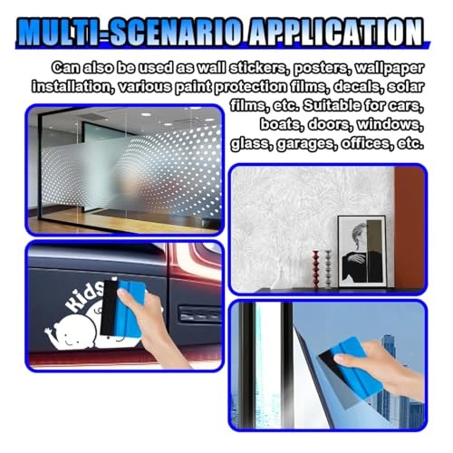 Vinyl Squeegee Felt Fabric, Self-Adhesive Pre-Cut Scraper Wrap Tool, Non 50PCS