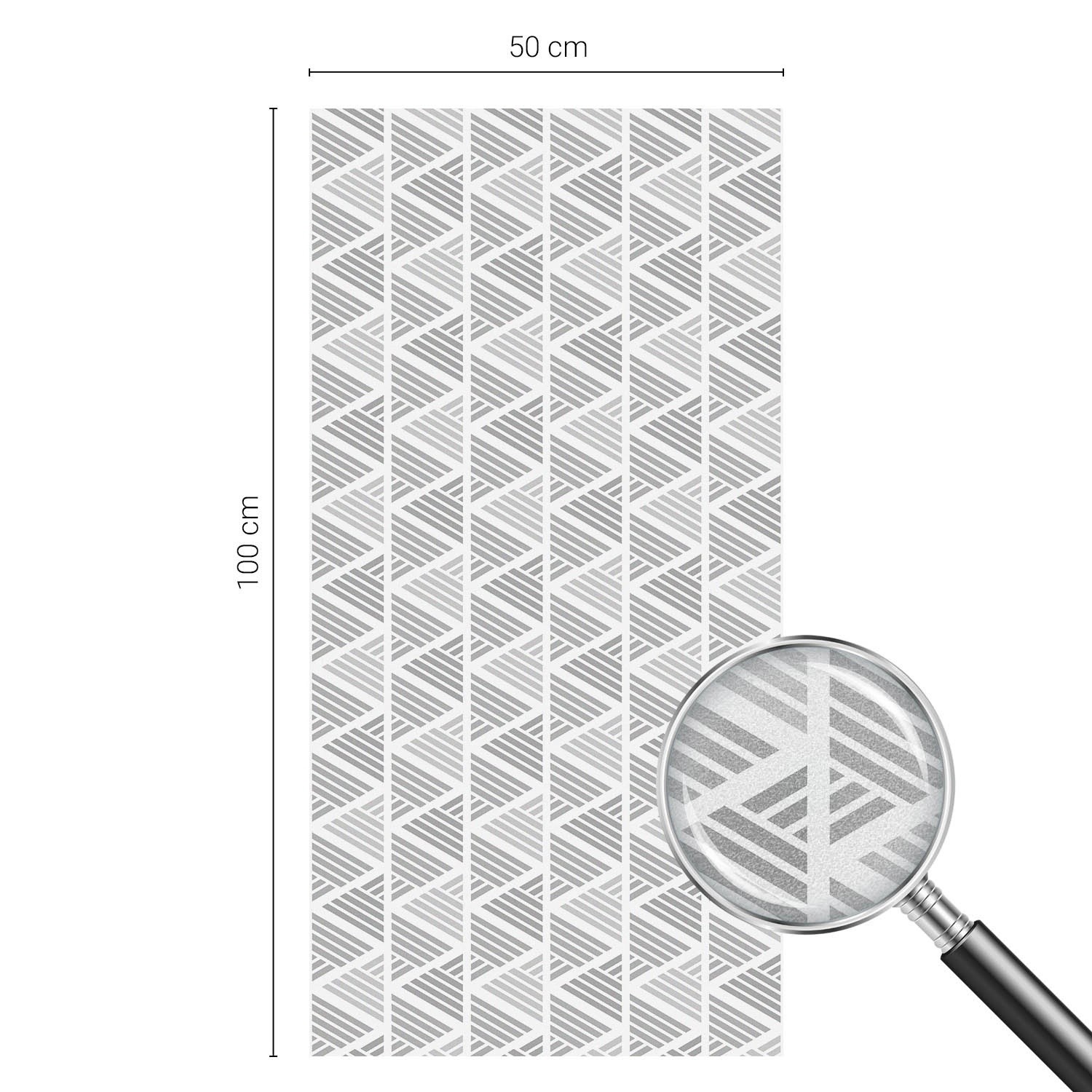 Decorative Film Privacy Self Adhesive Rhombus Pattern Textures Gray