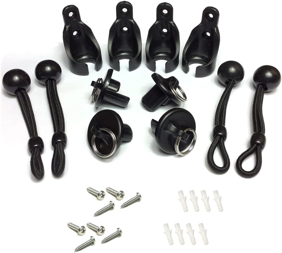 Coolaroo Replacement Parts Bungee End Cap Kit Black for Coolaroo Exterior Cordle